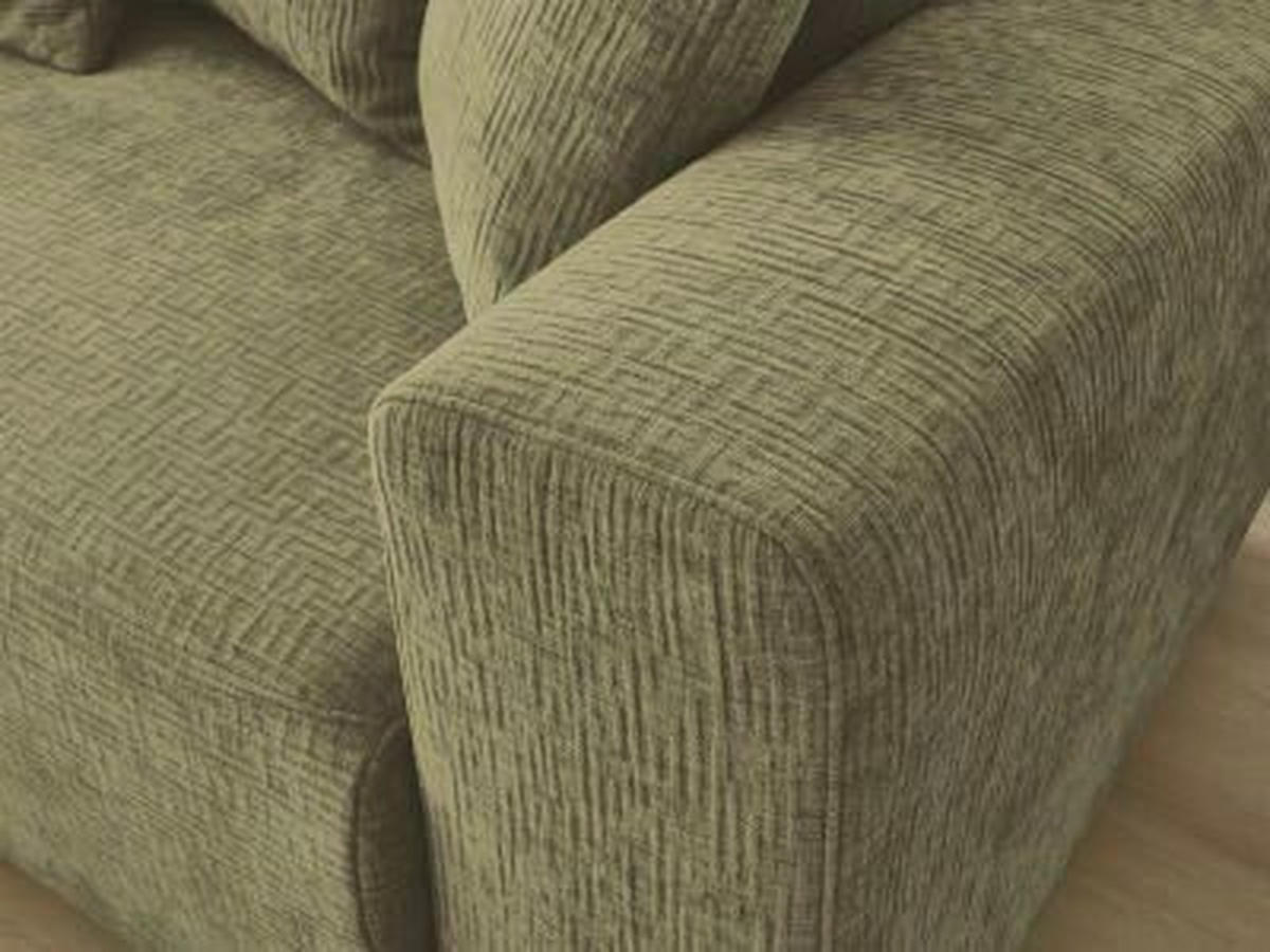 ECKSOFA Ottomane links  ATILLA Grün Struktur  - Schwarz/Grün, MODERN, Kunststoff/Textil (149/244cm)