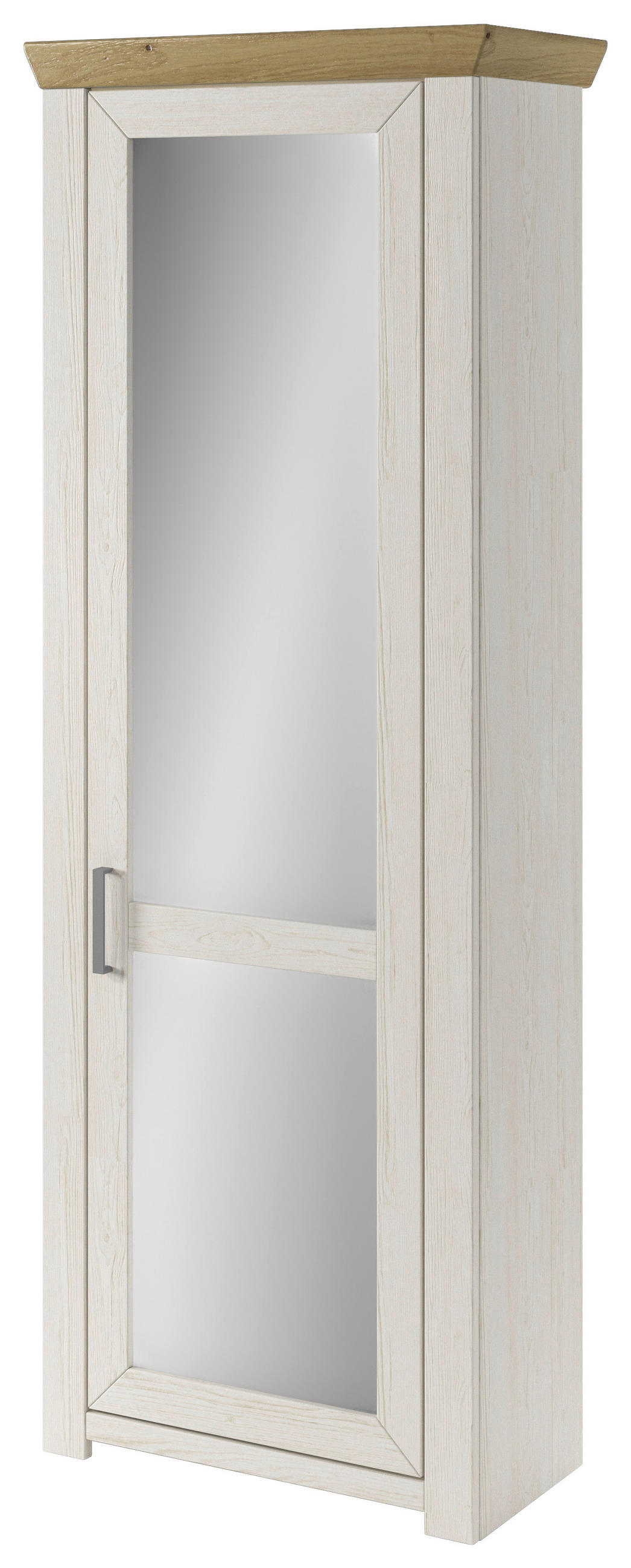 GARDEROBENSCHRANK  in 74,5/206,6/42,2 cm  - Chromfarben/Eichefarben, Basics, Holzwerkstoff/Metall (74,5/206,6/42,2cm) - SetOne by Musterring