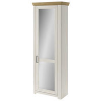 GARDEROBENSCHRANK  in 74,5/206,6/42,2 cm  - Chromfarben/Eichefarben, Basics, Holzwerkstoff/Metall (74,5/206,6/42,2cm) - SetOne by Musterring