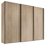 SCHWEBETÜRENSCHRANK  in Sonoma Eiche  - Graphitfarben/Sonoma Eiche, Design, Holzwerkstoff/Metall (249/240/68cm) - Moderano