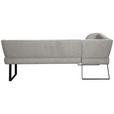 ECKBANK 233/189 cm Webstoff Dunkelgrau   - Dunkelgrau/Schwarz, Design, Textil/Metall (233/189cm) - Novel