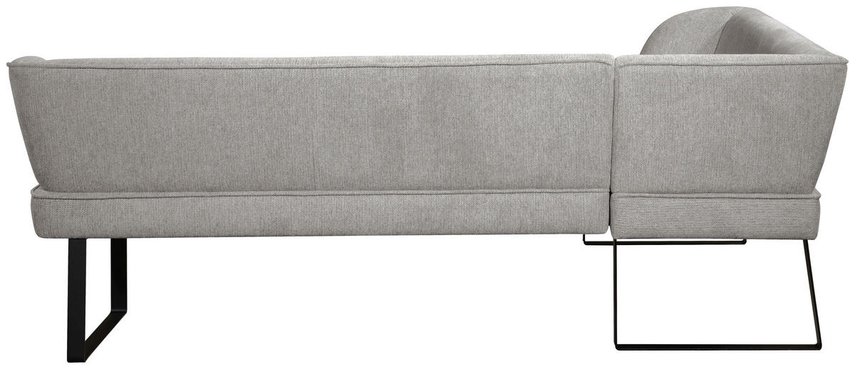ECKBANK 233/189 cm  in Dunkelgrau  - Dunkelgrau/Schwarz, Design, Textil/Metall (233/189cm) - Novel