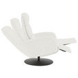 RELAXSESSEL in Leder Weiß  - Schwarz/Weiß, Design, Leder/Metall (76/108/86cm) - Dieter Knoll