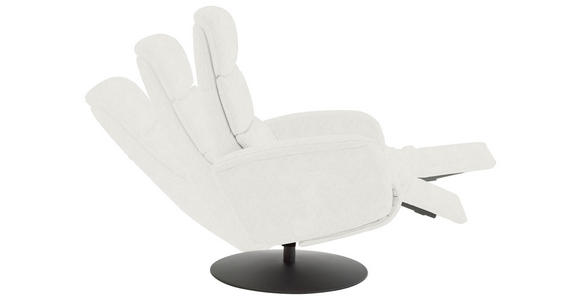 RELAXSESSEL in Leder Weiß  - Schwarz/Weiß, Design, Leder/Metall (76/108/86cm) - Dieter Knoll