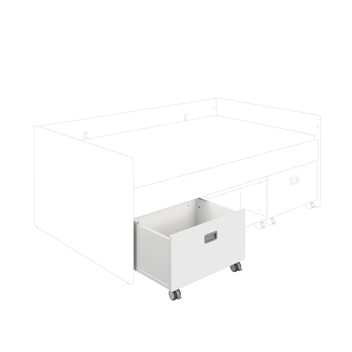 ROLLBOX  - Weiss, Konventionell, Holzwerkstoff (65/40/47cm) - Paidi