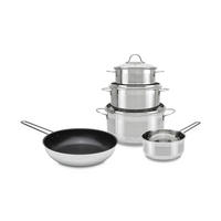 KOCHTOPFSET VERONA 5-teilig  - Klar/Edelstahlfarben, Basics, Glas/Kunststoff - Homeware Profession.