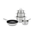KOCHTOPFSET VERONA 5-teilig  - Klar/Edelstahlfarben, Basics, Glas/Kunststoff - Homeware Profession.