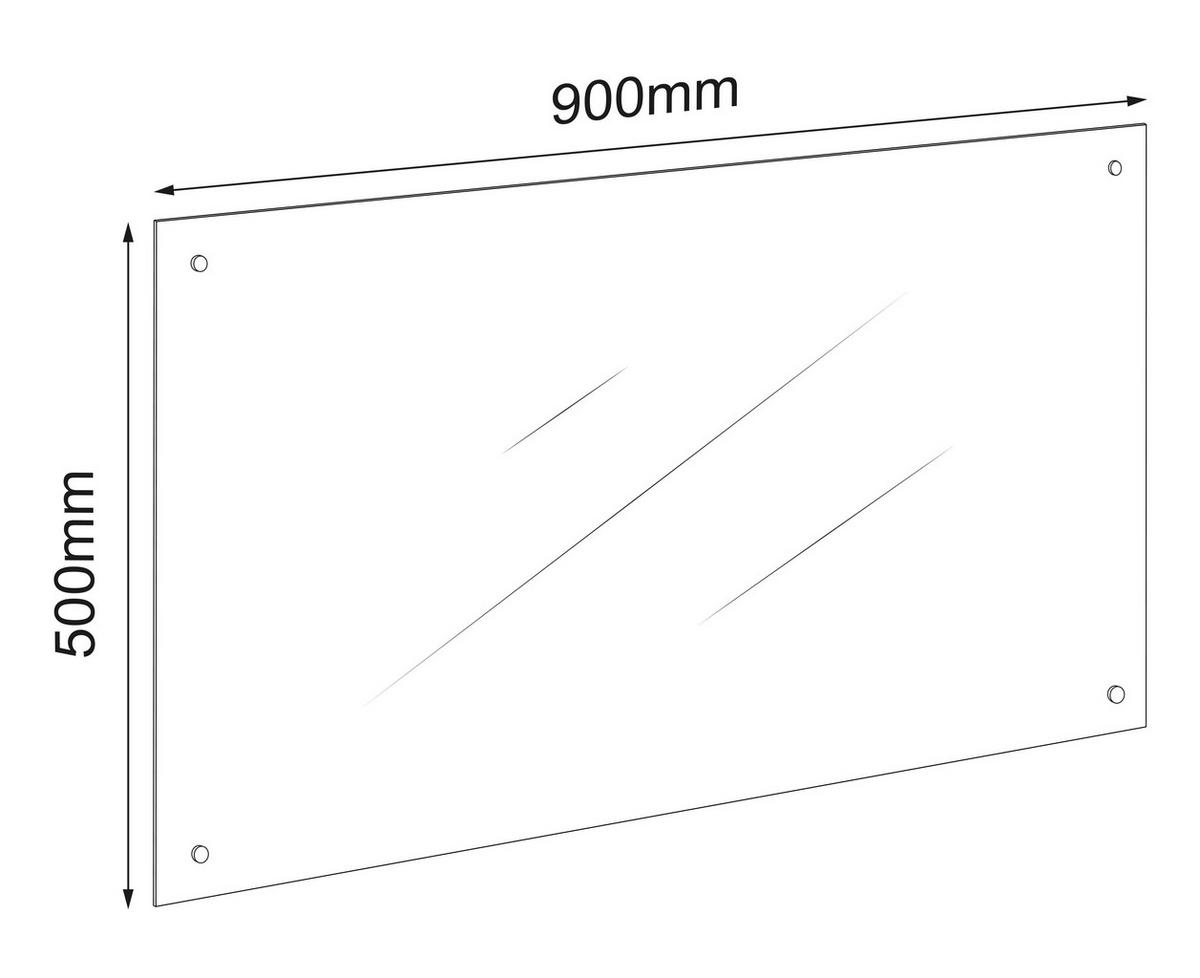 KÜCHENRÜCKWAND  - Klar, Trend, Glas (90/50cm) - MID.YOU
