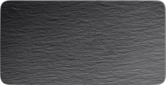 Villeroy & Boch Servierplatte Manufacture Rock Schwarz 18x35 cm