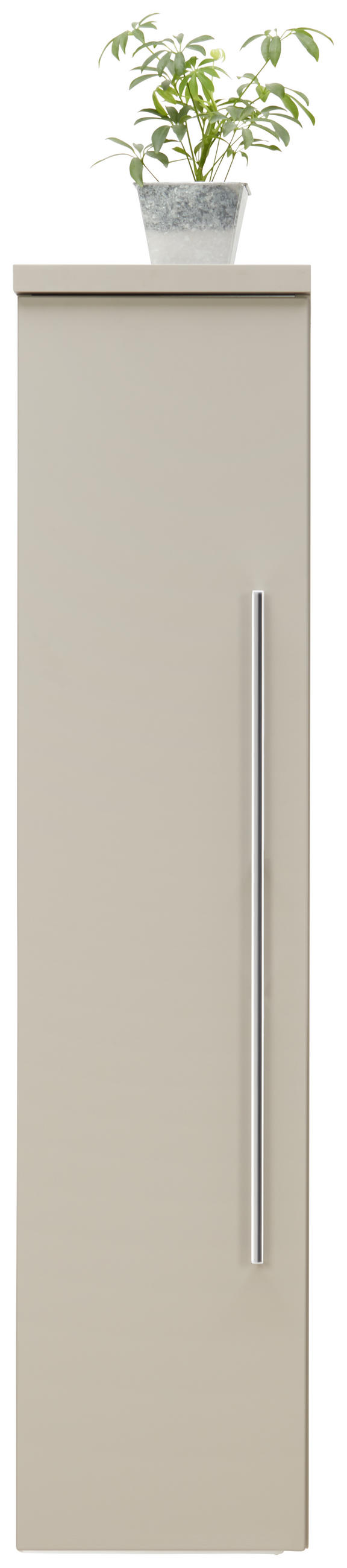 SREDNJE VISOKA OMARA 30/130,8/30 cm  - barve kroma/siva, Design, kovina/steklo (30/130,8/30cm) - Novel
