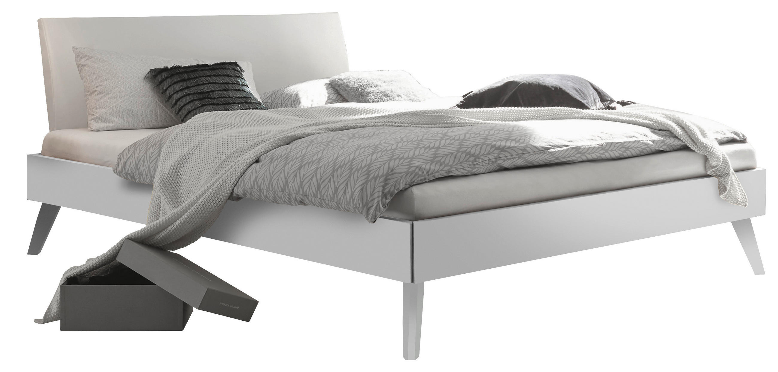 BETT 200/200 cm,  in Weiß,  - Weiß, Design (200/200cm) - Hasena