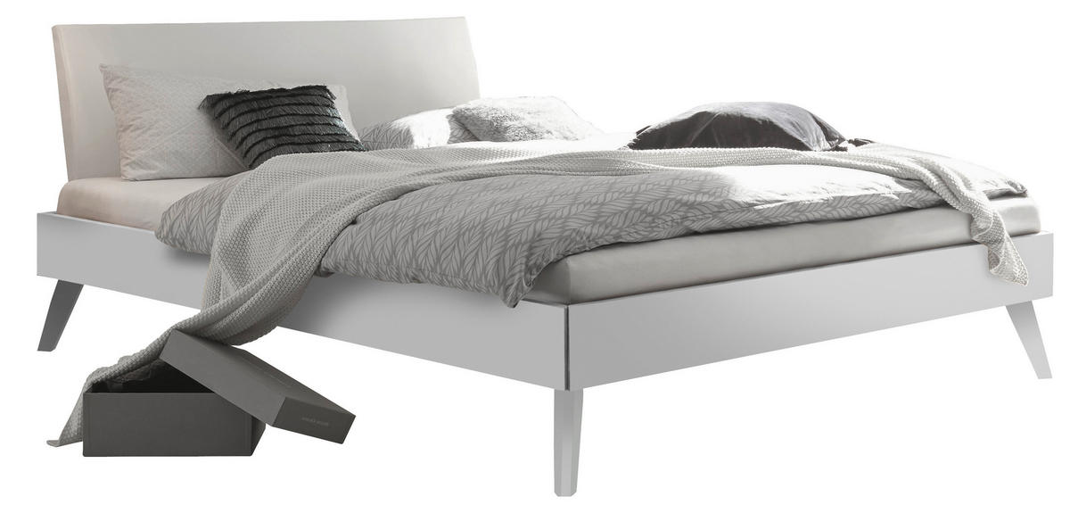 BETT 200/200 cm,  in Weiß,  - Weiß, Design (200/200cm) - Hasena