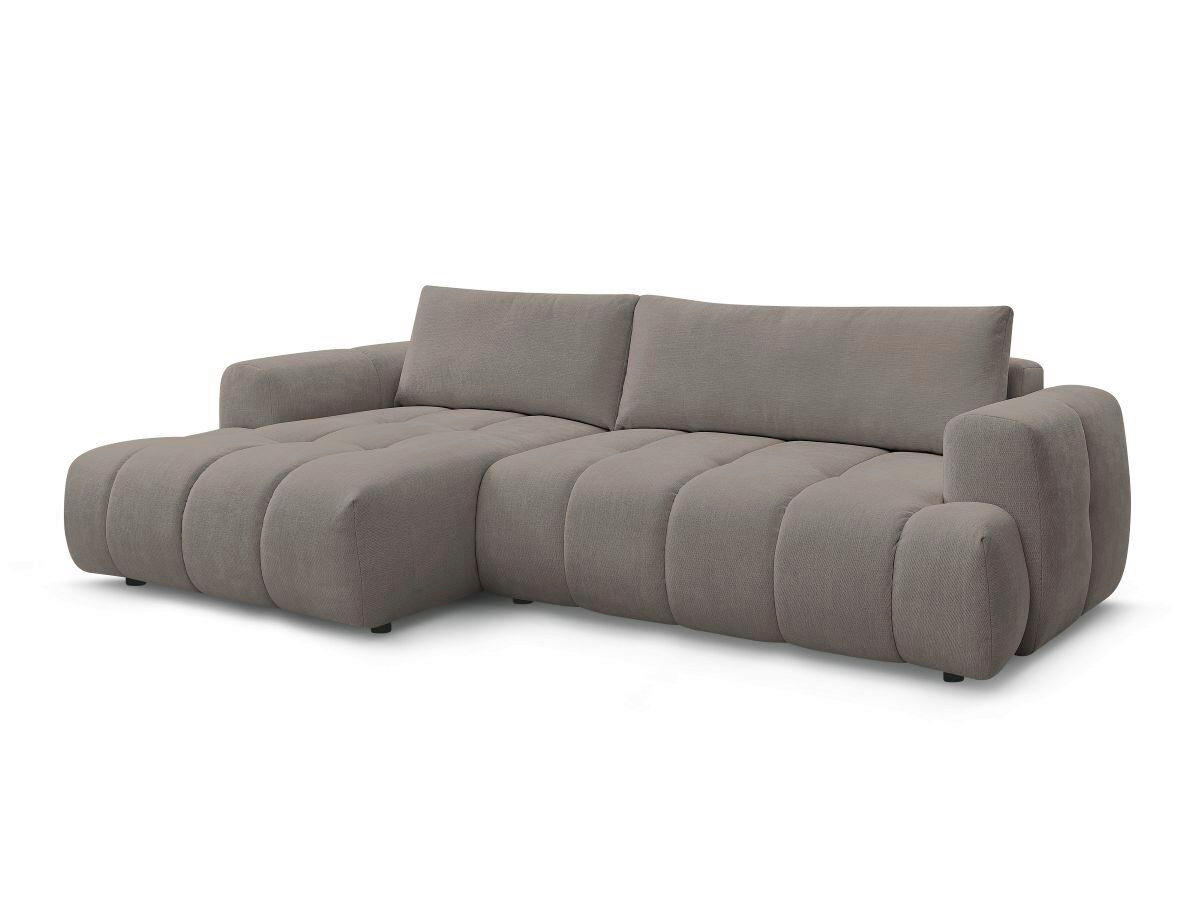 ECKSCHLAFSOFA FUJI Leinenoptik Taupe  inkl.  - Taupe/Schwarz, MODERN, Kunststoff/Textil (160/292cm)