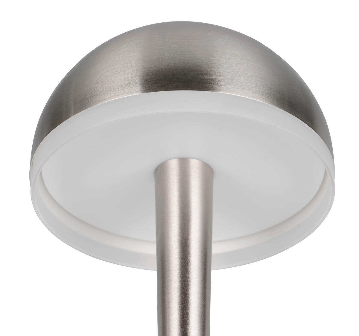 LED-STEHLEUCHTE - Weiss/Nickelfarben, Basics, Kunststoff/Metall (22/130,5cm)