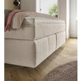 BOXSPRINGBETT 180/200 cm,  in Creme, H2 + H3 = mittel + fest  - Creme, KONVENTIONELL, Kunststoff/Textil (180/200cm) - Voleo