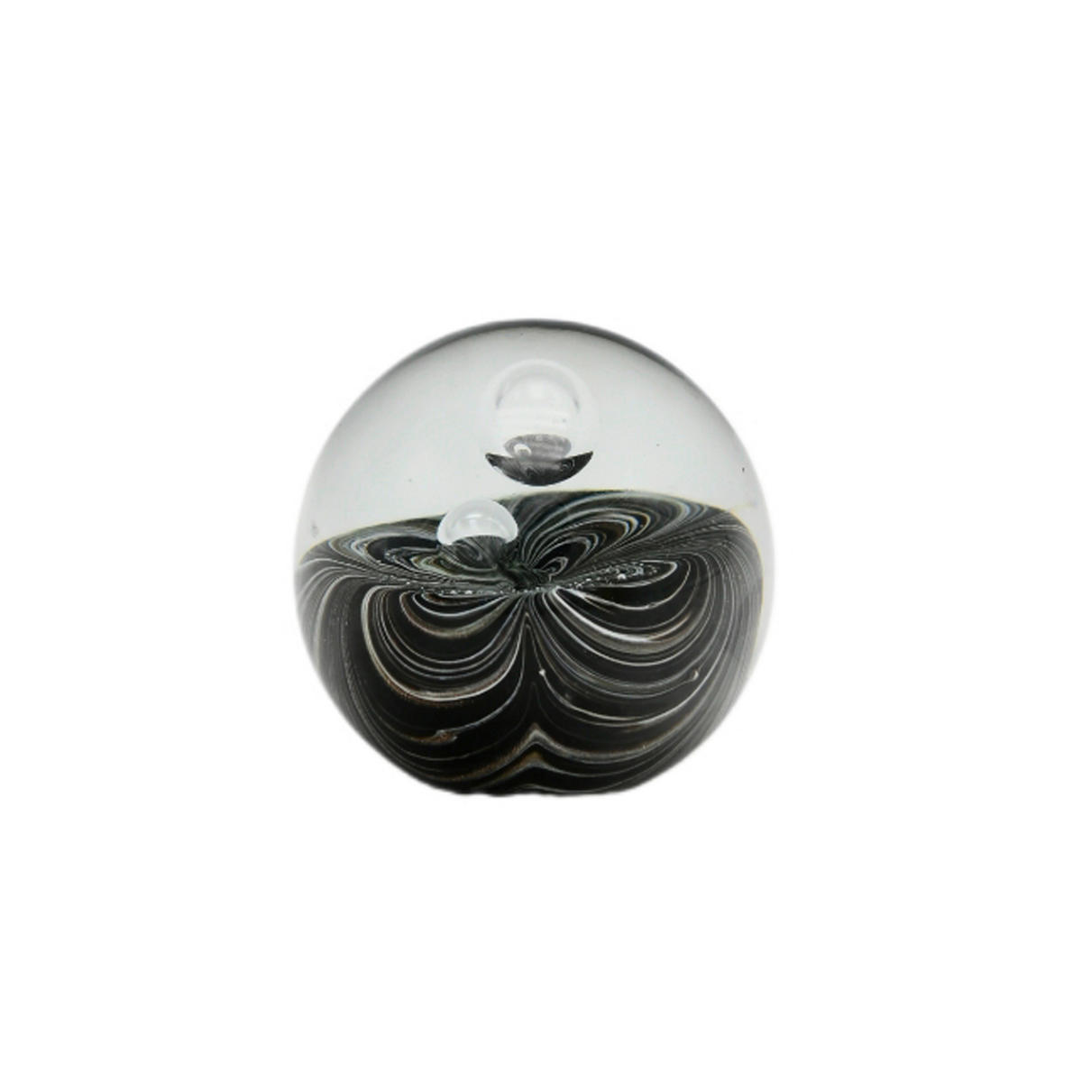 UKRASNA KUGLA - prozirna/crna, Osnovno, staklo (8cm) - Ambia Home