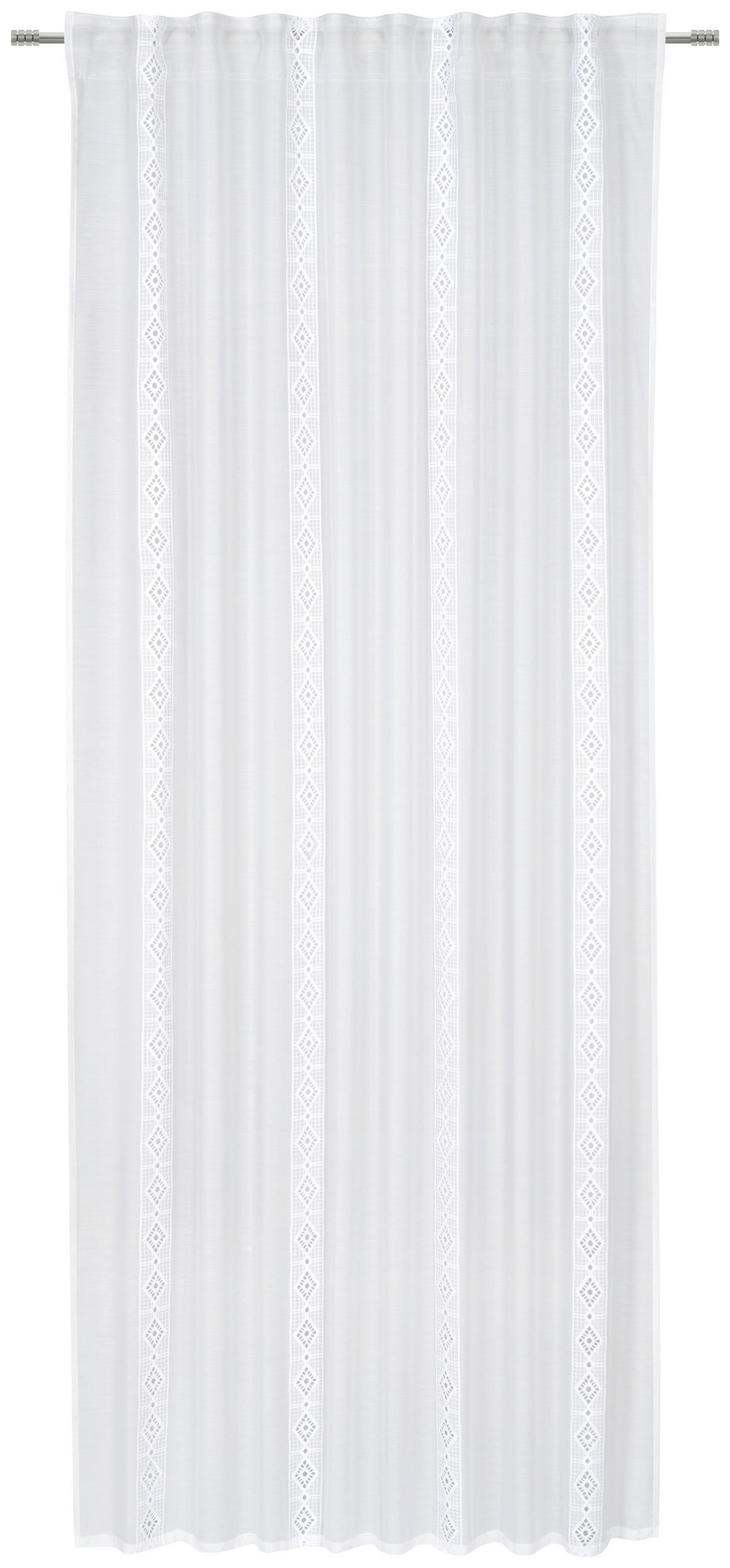 FERTIGVORHANG transparent  - Weiß, KONVENTIONELL, Textil (135/245cm) - Esposa