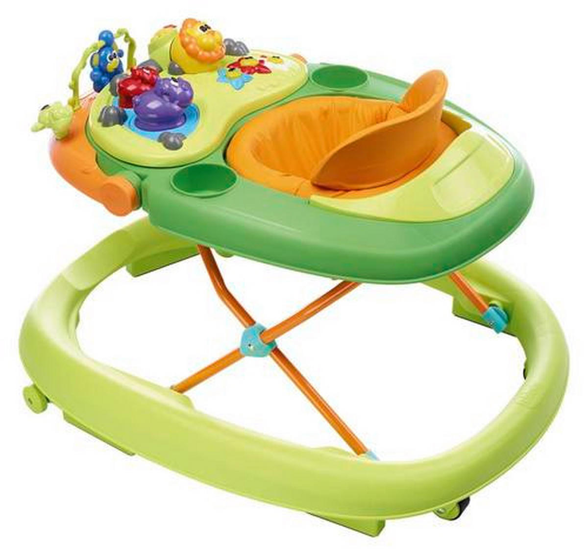 LAUFLERNWAGEN - Orange/Grün, Basics, Textil/Metall (47/45/81cm) - Chicco