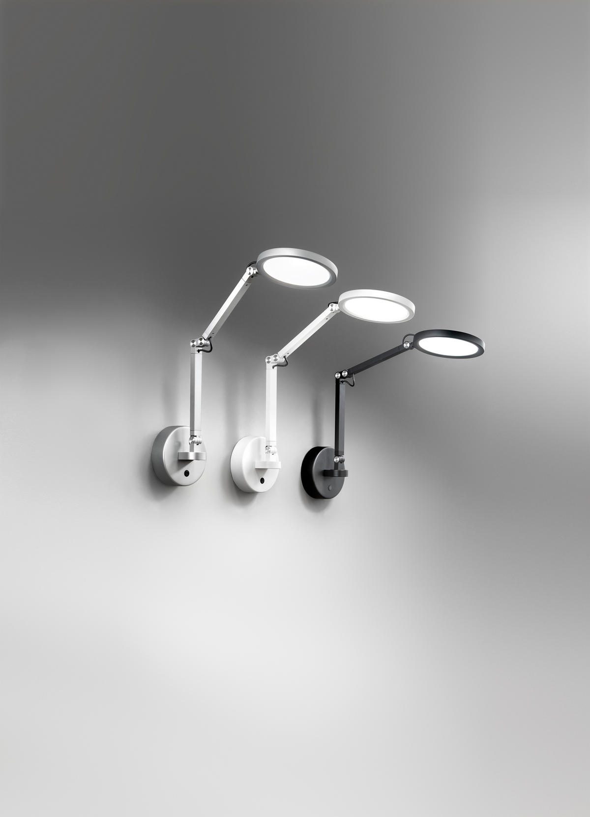 LED-WANDLEUCHTE Regina 12/max 45/max 64 cm   - Weiß, Design, Metall (12/max 45/max 64cm) - Fabas Luce