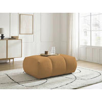 HOCKER FUJI  Bouclé Gelb  - Gelb/Schwarz, MODERN, Kunststoff/Textil (112/44/80cm)