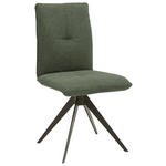 STUHL , Lederauswahl, Stoffauswahl, Typenauswahl, Gestellauswahl , Flachgewebe  - Waldgrün/Schwarz, Design, Textil/Metall (46/91/62cm) - Dieter Knoll