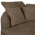 ECKSOFA Braun Chenille  - Schwarz/Braun, KONVENTIONELL, Textil/Metall (140/275cm) - Carryhome