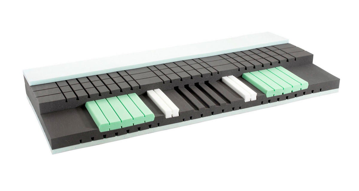 KALTSCHAUMMATRATZE 90/200 cm Höhe ca. 24 cm  H3 = fest  - Weiss, Basics, Textil (90/200cm) - Robusta