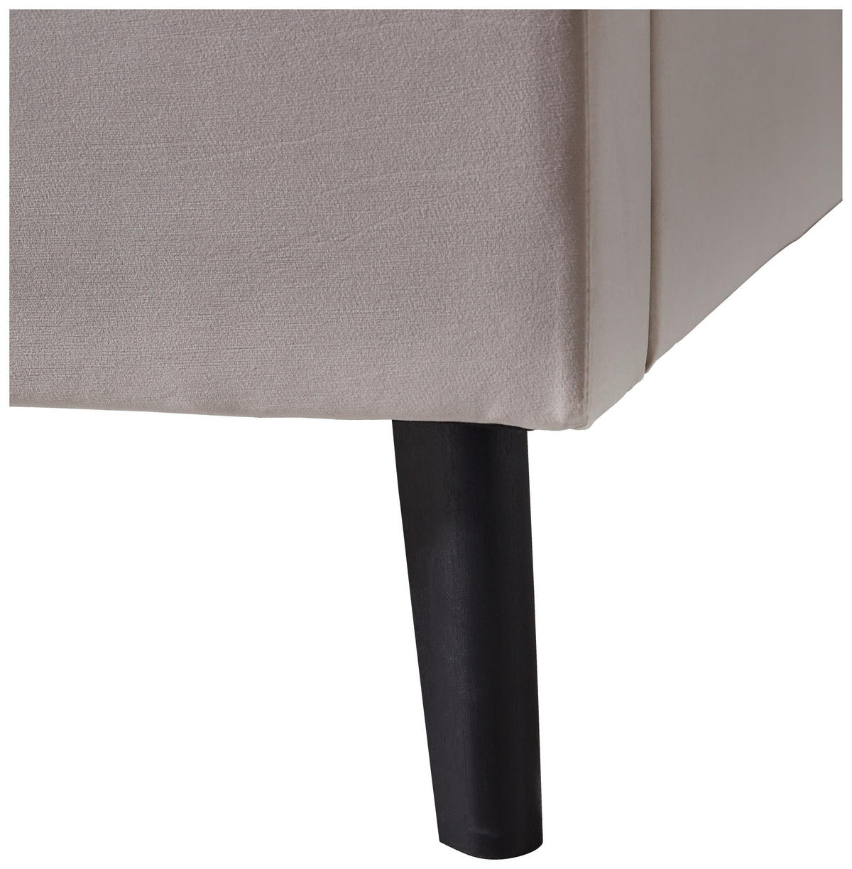 POLSTERBETT Beige 140/200 cm  - Beige/Schwarz, Basics, Holz/Textil (140/200cm) - Boxxx