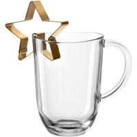 TASSE SILENZIO   0,25 ml  - Transparent/Goldfarben, LIFESTYLE, Glas/Metall (11,5/11,7/8,2cm) - Leonardo