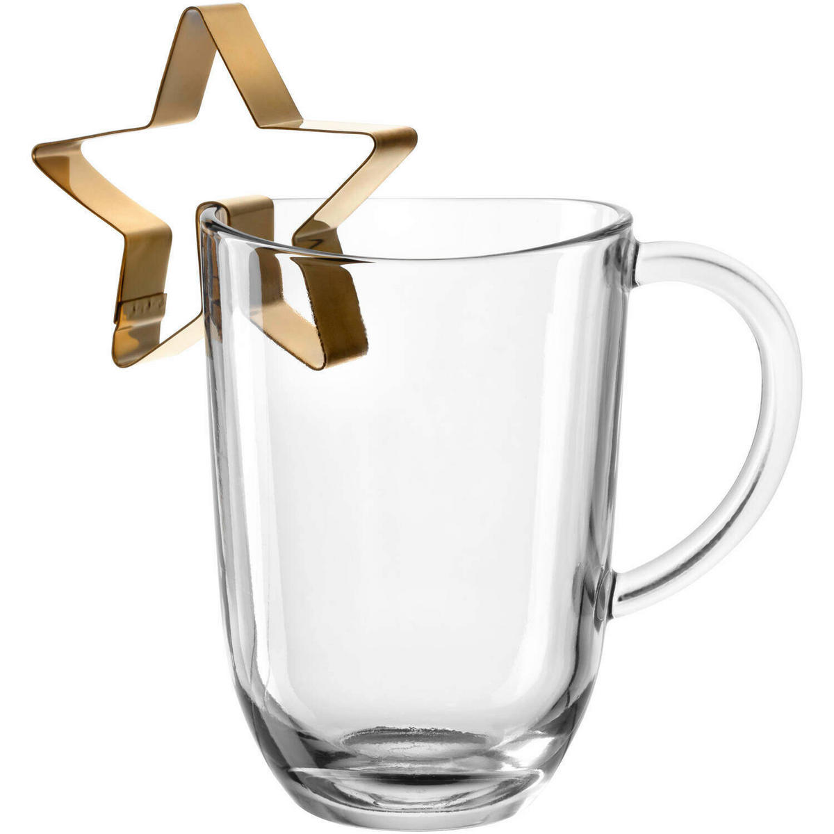 TASSE SILENZIO   0,25 ml  - Transparent/Goldfarben, LIFESTYLE, Glas/Metall (11,5/11,7/8,2cm) - Leonardo