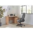 SCHREIBTISCH 138/60/76 cm  in Eiche Artisan  - Eichefarben/Schwarz, KONVENTIONELL, Holzwerkstoff/Metall (138/60/76cm) - Venda