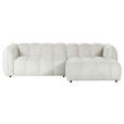ECKSOFA in Chenille Creme  272/172 cm  - Creme/Schwarz, KONVENTIONELL, Kunststoff/Textil (272/172cm) - Carryhome