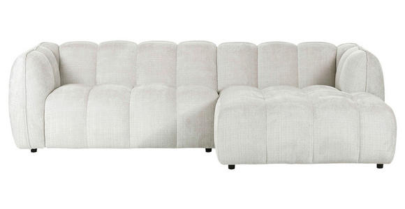 ECKSOFA in Chenille Creme  272/172 cm  - Creme/Schwarz, KONVENTIONELL, Kunststoff/Textil (272/172cm) - Carryhome