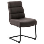 SCHWINGSTUHL  in Stahl Webstoff  - Schwarz/Cappuccino, Design, Textil/Metall (47/90/64cm) - Dieter Knoll