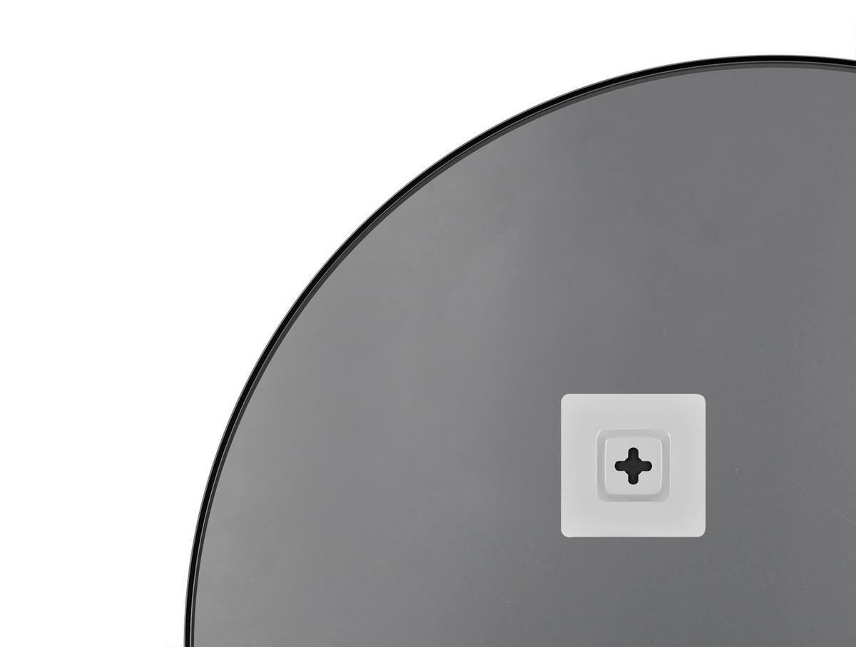 WANDSPIEGEL Schwarz  - Schwarz, MODERN, Glas/Metall (150/150/3cm) - Milino