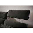 ECKSOFA in Flachgewebe Schwarz  152/259 cm  - Schwarz, Design, Textil/Metall (152/259cm) - Dieter Knoll
