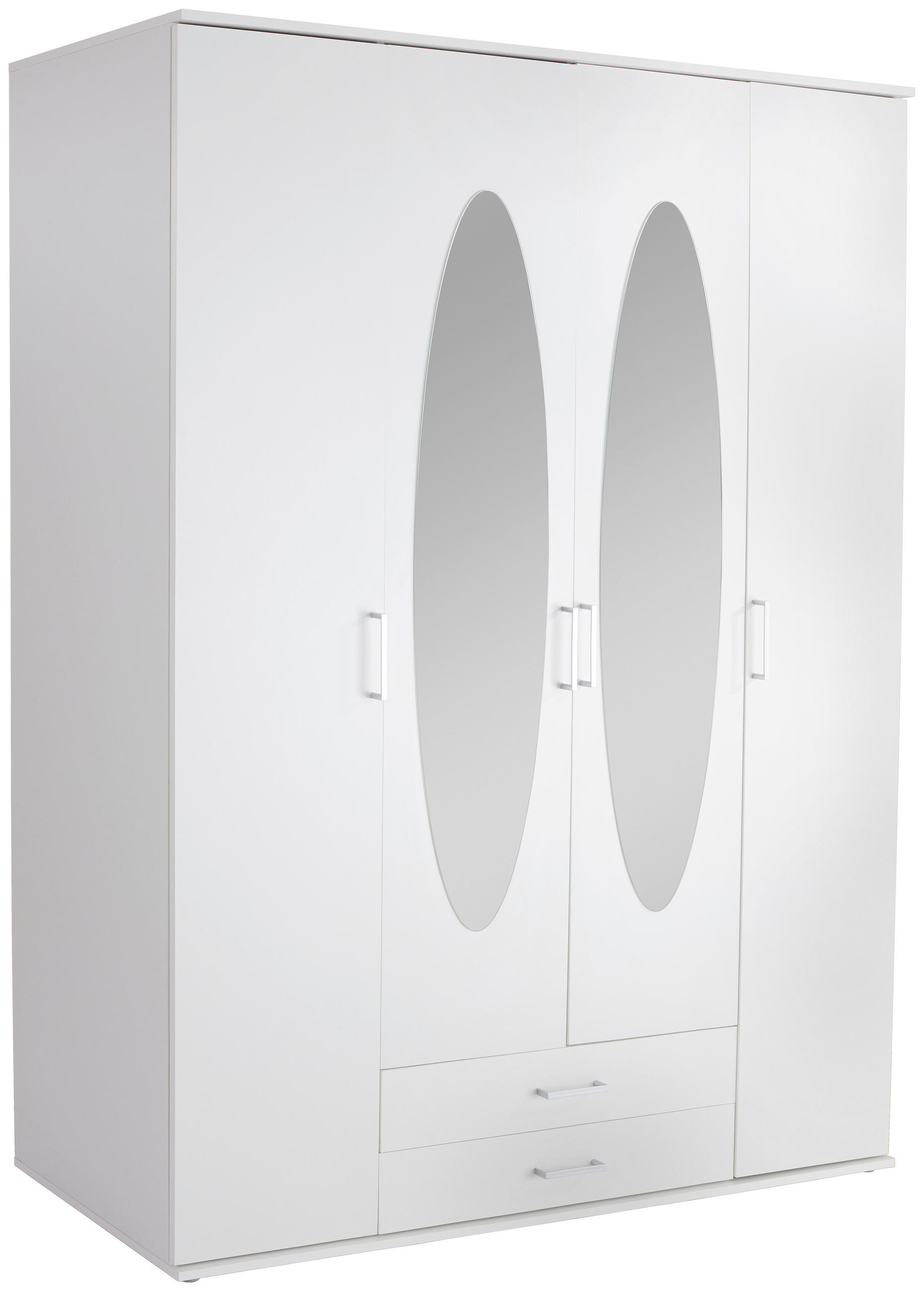 Drehtürenschrank Mit Spiegel 159 Cm Paul, Weiß