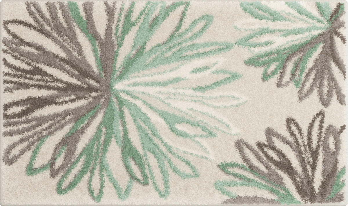 BADTEPPICH Art Grün, Beige 70/120 cm  - Beige/Grün, Basics, Kunststoff/Textil (70/120cm) - Grund