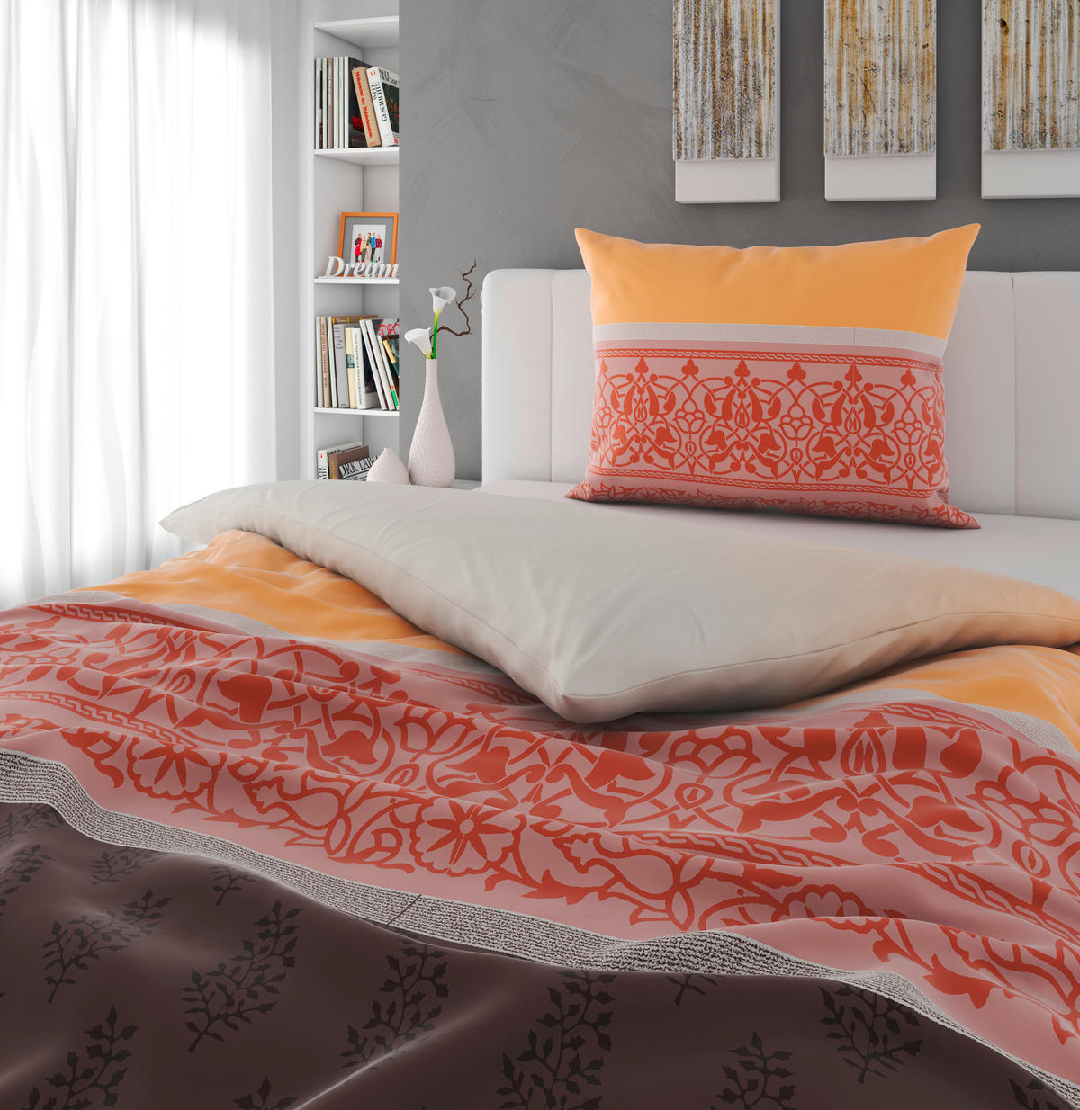 POSTELJNINA Neva 140/200 cm saten rdeča  - rdeča, Konvencionalno, tekstil (140/200cm) - Bio:Vio