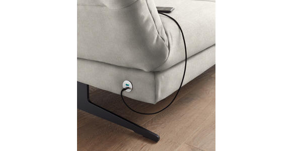 ECKSOFA  in Flachgewebe Naturfarben  279-327/176-217 cm  - Schwarz/Naturfarben, Design, Textil/Metall (279-327/176-217cm) - Dieter Knoll