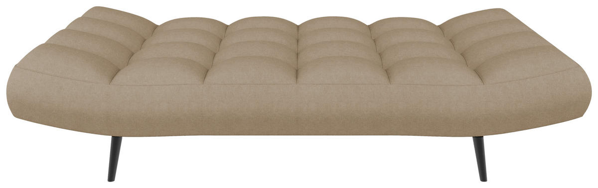 SCHLAFSOFA  in Mikrofaser Beige  - Beige/Schwarz, KONVENTIONELL, Holz/Textil (197/85/92cm) - Carryhome