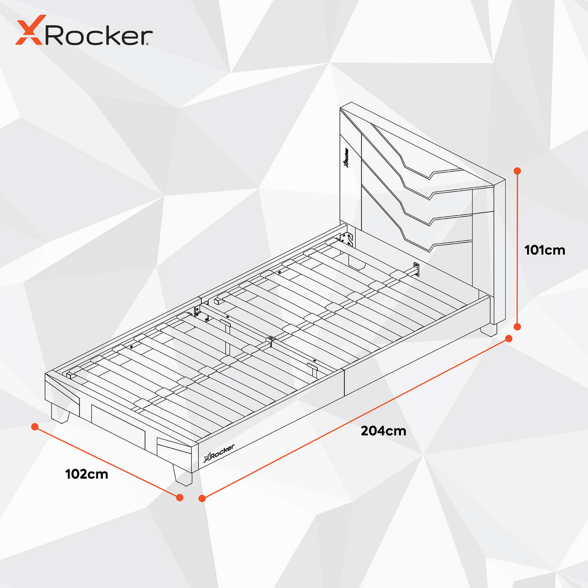POSTEĽ, 90/190 cm, {item.attr('143-3472'),[] - čierna/červená, Modern, kov/kompozitné drevo (90/190cm) - X Rocker