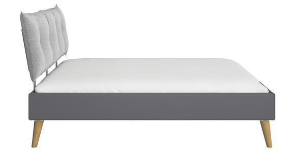 BETT 160/200 cm  in Grau  - Wildeiche/Grau, Design, Holz/Holzwerkstoff (160/200cm) - Carryhome