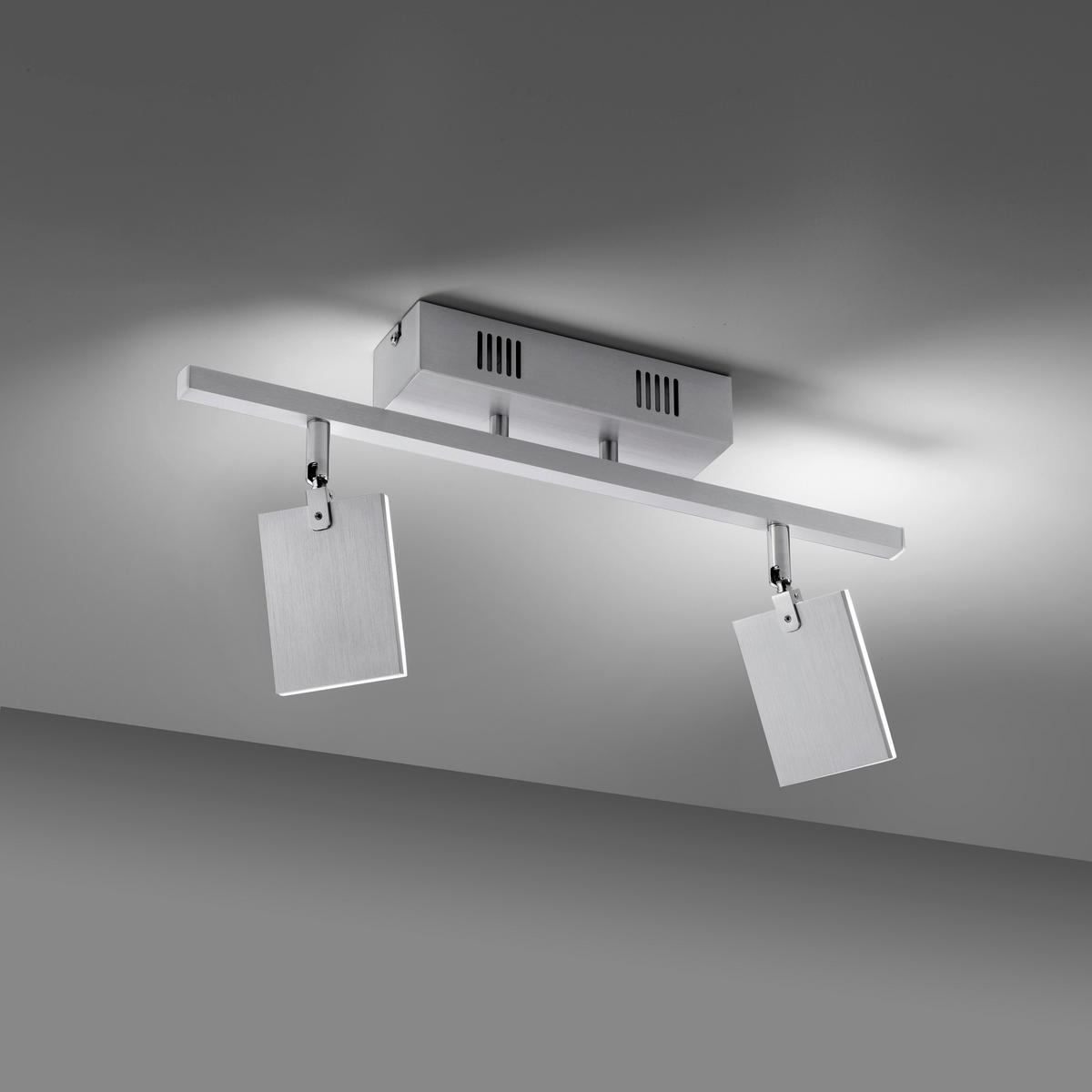 LED-STRAHLER PURE-MIRA 52,5/24/22,5 cm   - Alufarben, Design, Kunststoff/Metall (52,5/24/22,5cm) - Neuhaus PURE