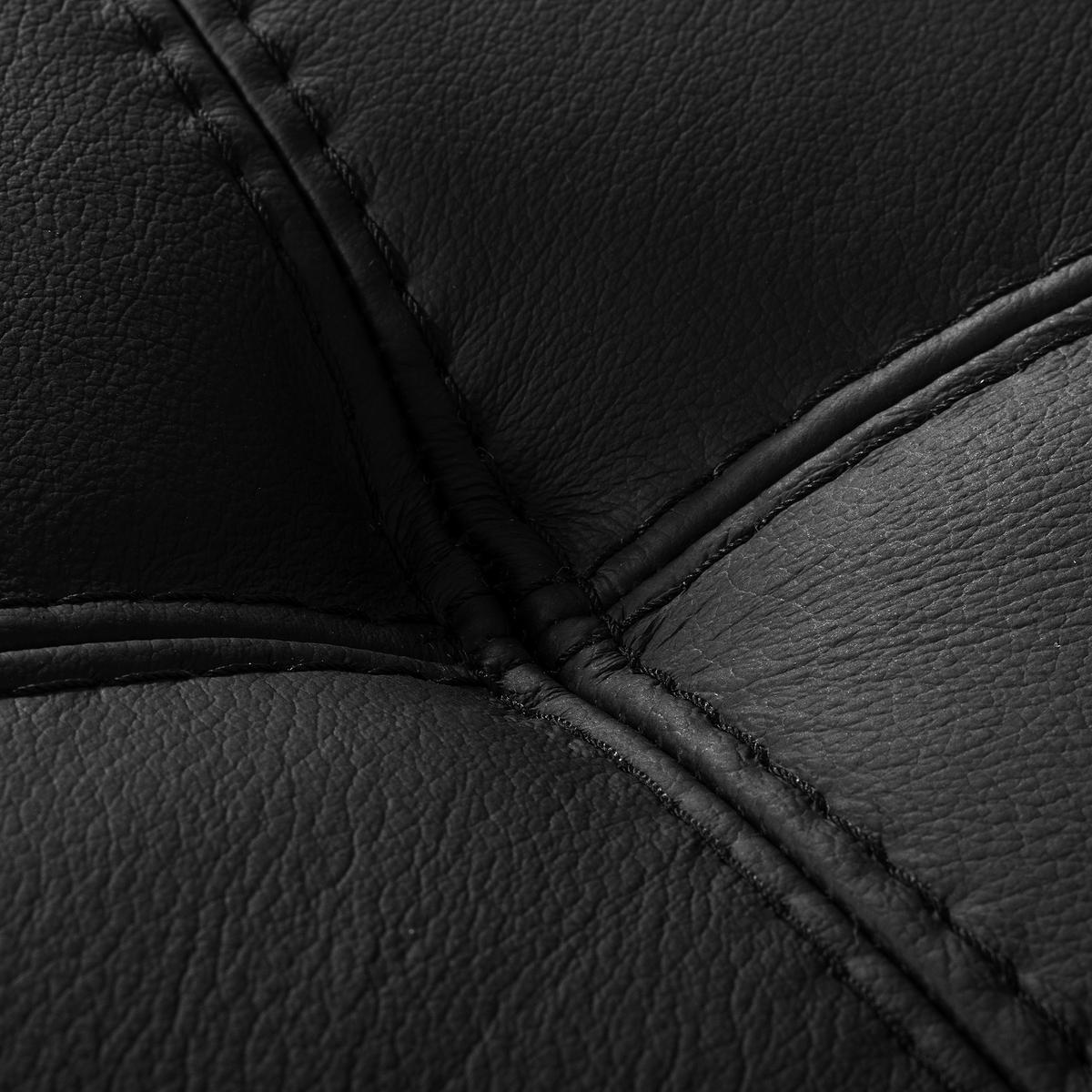 ECKSOFA  in Lederlook Echtleder Schwarz  - Schwarz, Design, Leder/Textil (247/173cm) - Livetastic