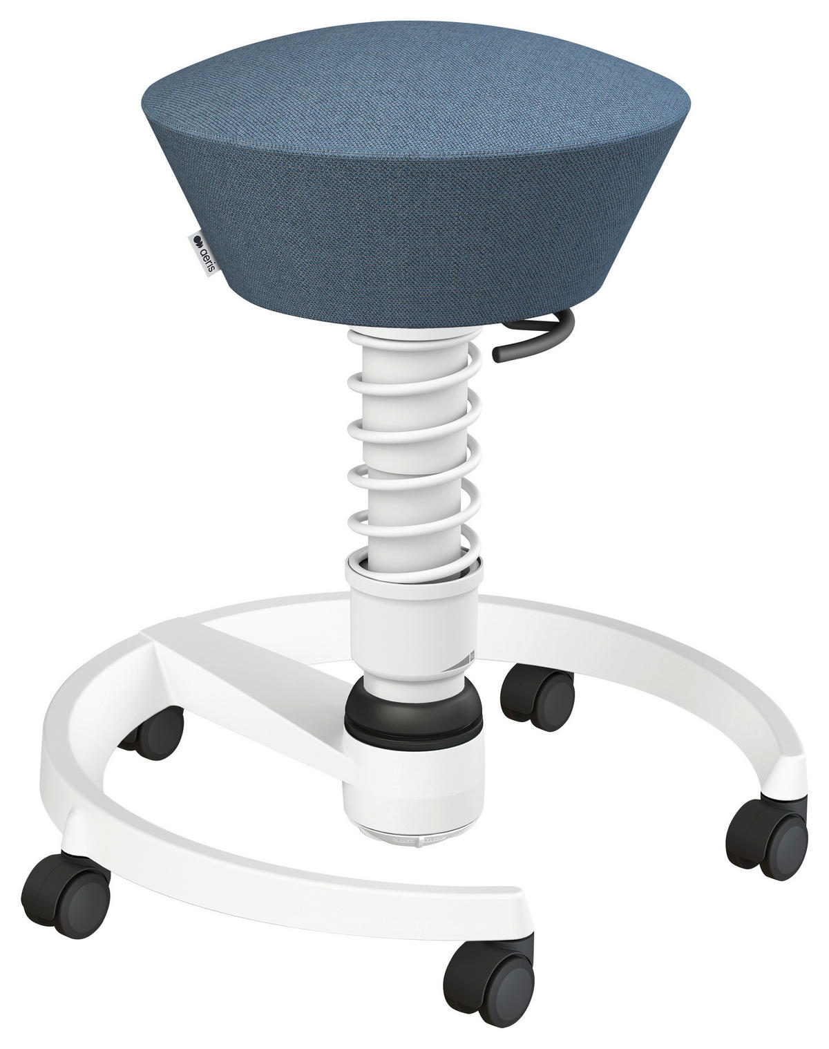 BÜROHOCKER 55/45,66/55 cm  - Blau/Weiß, Basics, Kunststoff/Textil (55/45,66/55cm) - Aeris