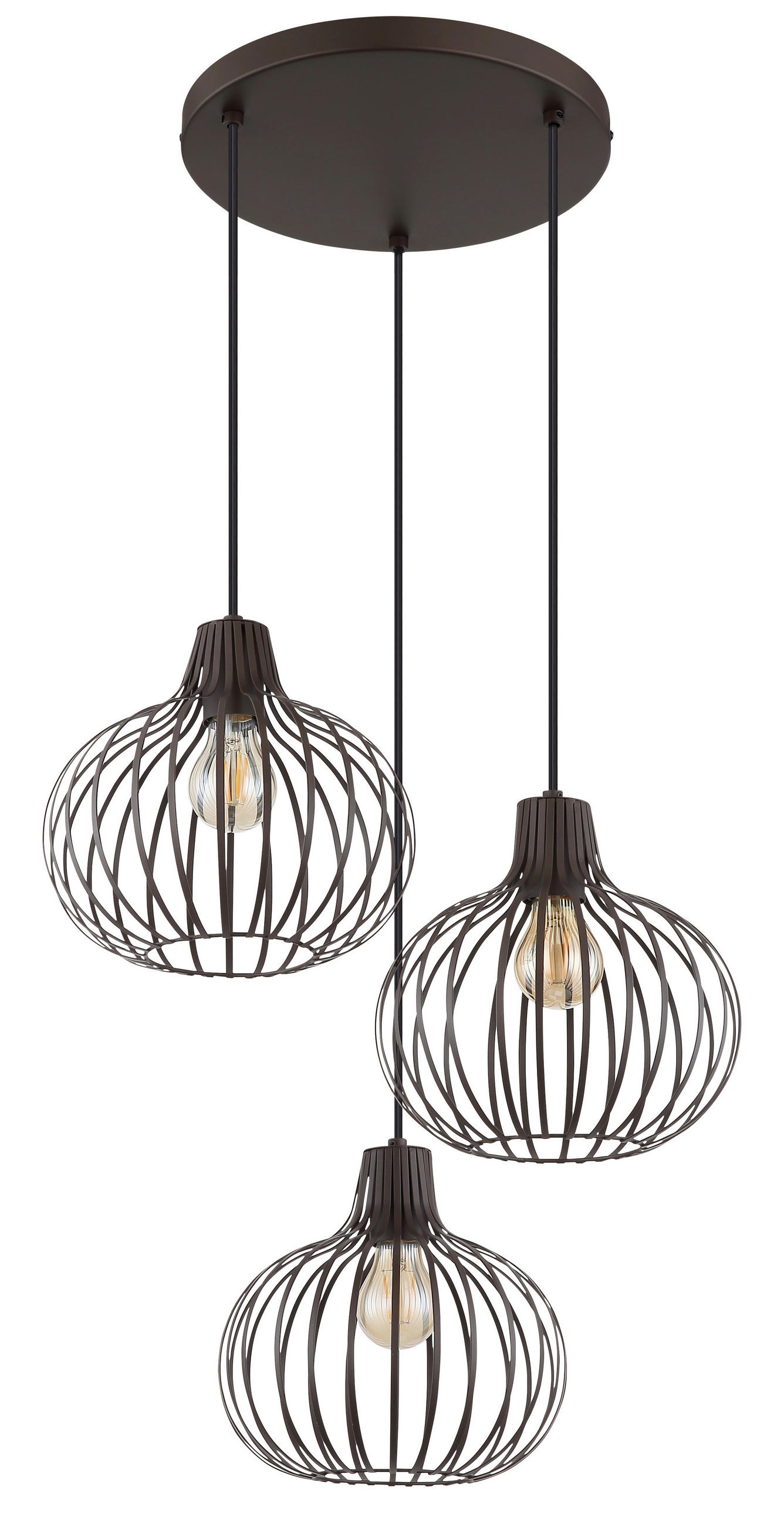 HÄNGELEUCHTE 50/120 cm  - Rostfarben/Schwarz, KONVENTIONELL, Kunststoff/Metall (50/120cm)