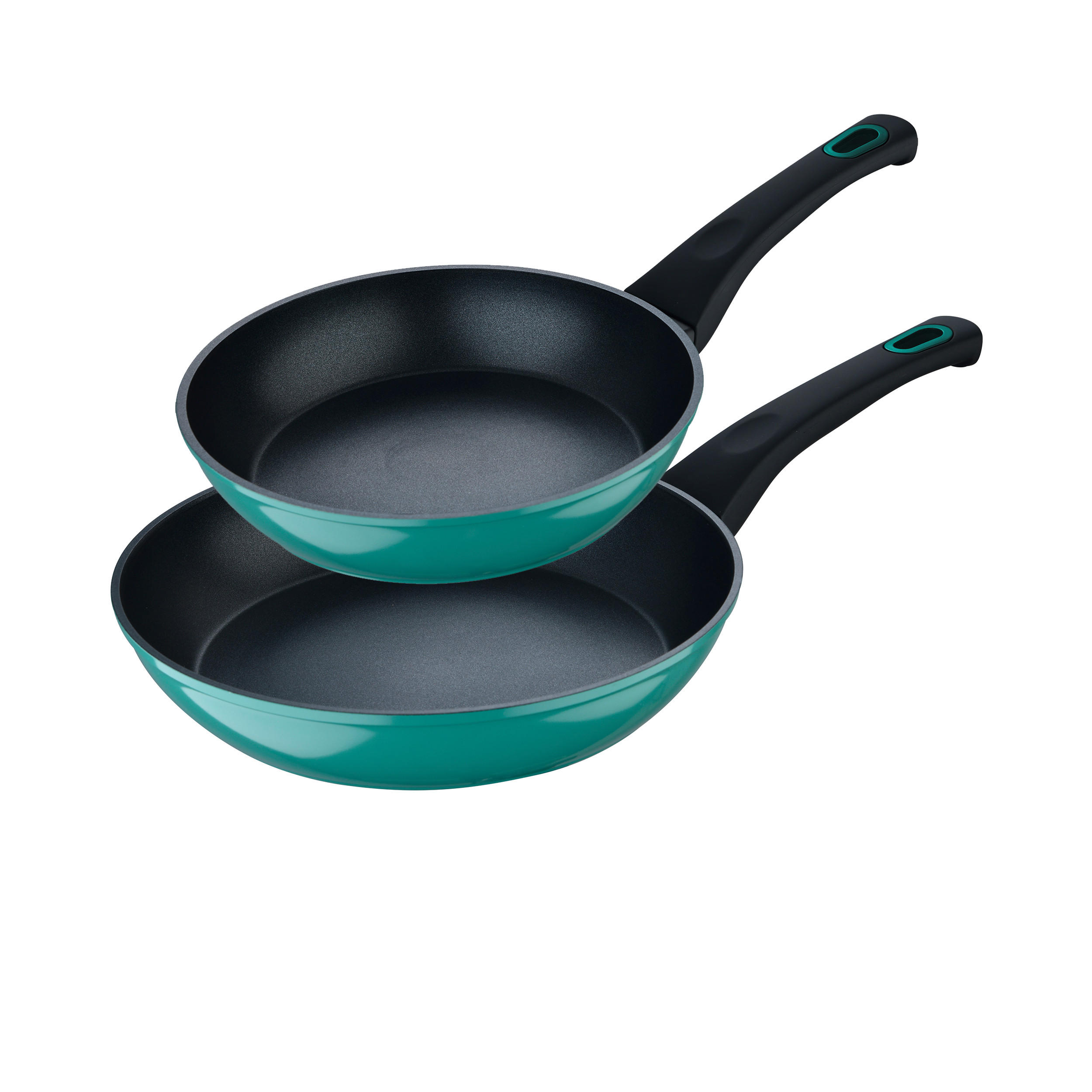 PFANNENSET Aluminium 2-teilig  - Grün, Basics, Metall