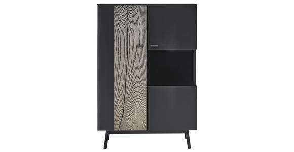 HIGHBOARD 97,5/144/41,2 cm - Anthrazit/Grau, Design, Glas/Holz (97,5/144/41,2cm) - Dieter Knoll