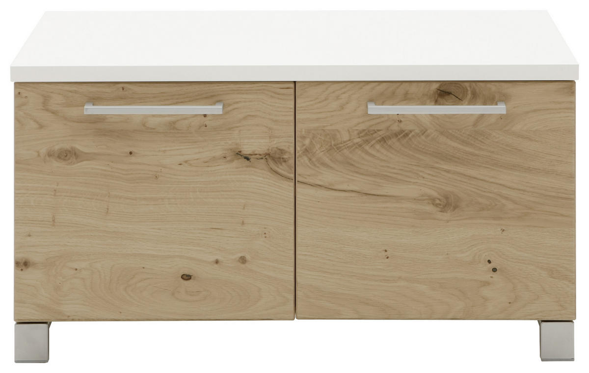 GARDEROBENBANK 84/45/40 cm  - Chromfarben/Weiss, Design, Holz/Holzwerkstoff (84/45/40cm) - Dieter Knoll